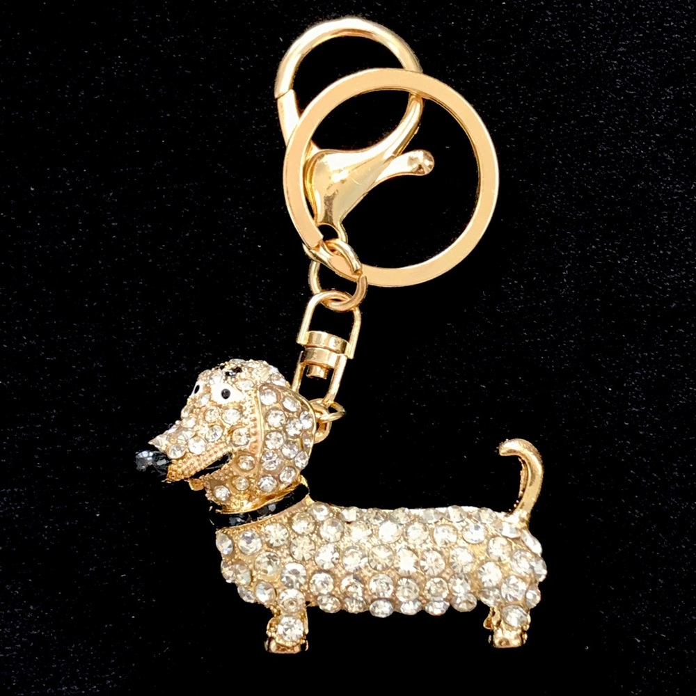 Crystal Dog Dachshund Keychain - Picture 5 of 7